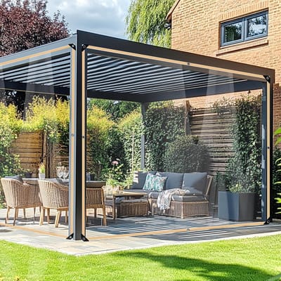 PVC Zeil Transparant met Oogjes 2 m x 6 m voor Terrassen - Weerbestendig, Scheurbestendig en Windbescherming voor Buitengebruik