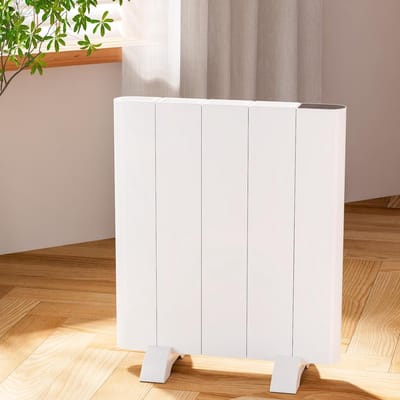 Elektrische Convector - Mobiele Radiator - Bijverwarmen Ruimte - Met Timer App - 45x50x6 cm - Wit