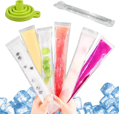 100 Stuks IJsblokjesvormen voor Waterijs, DIY IJsjes Maken, BPA Vrij, Ideaal voor Kinderen en Volwassenen, Perfect voor Verjaardagsfeesten en Zomeractiviteiten