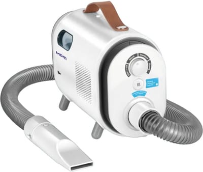 MPM Hondentondeuse met 4 Opzetstukken - Dierentondeuse voor Dikke Vacht - Katten & Honden Trimset - Zuigen en Trimmen - 300W