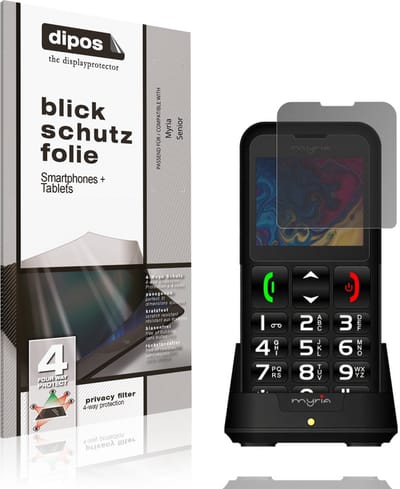 dipos – Matte Privacy Screenprotector geschikt voor Myria Senior | Anti-Spy Beschermfolie