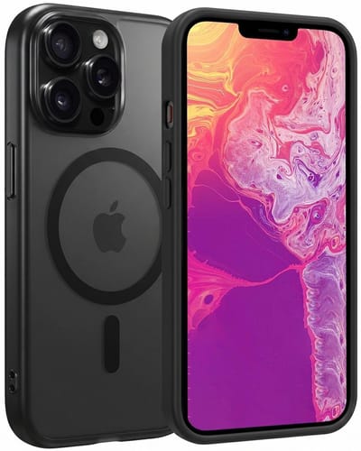 Hoesje Geschikt voor Apple iPhone 14 Pro - Magsafe Compatible - Sterk & Shockproof - Back Cover - Shock Proof Case - Telefoon Hoes Shockproof - Zwart