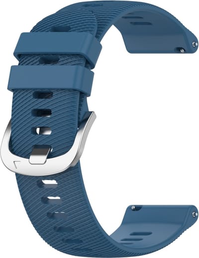 Siliconen bandje - geschikt voor Garmin Venu (2 Plus) / Venu SQ (2) / Vivomove (Style - Sport) / Vivoactive 3 / 5 / 6 / Forerunner 55 / 165 / 245 / 645 / 570 - 42mm - blauw