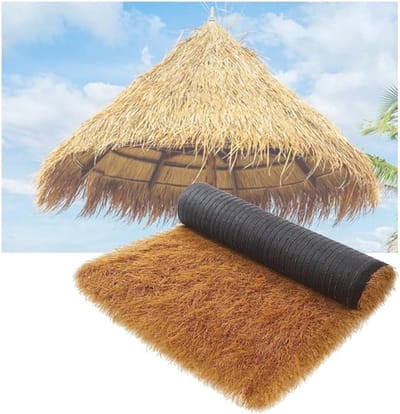 Rieten Dakrol - Synthetisch Gras - Tuindecoratie - Niet Vervagend Materiaal - 10 Meter Lang - Bruin