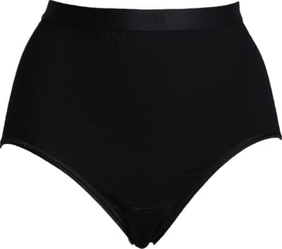 Comfort XL dames slip - Grote maten onderbroeken - Dames ondergoed badstof kruisje - 54 - Zwart