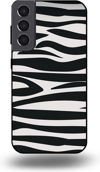 Smartphonica Telefoonhoesje geschikt voor Samsung Galaxy S22 Plus met zebra opdruk - TPU backcover case met zebra print design - Zwart Wit geschikt voor Samsung Galaxy S22 Plus