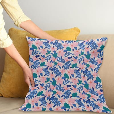 ABAKUHAUS Abstrakt Kussenhoes – 45×45 cm – Pale Rose, Dubbelzijdig bedrukt