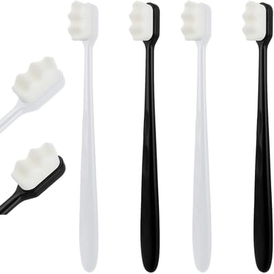Set van 4 Zachte Tandenborstels met Micro Nano Technologie voor Gevoelige Tandvlees en Optimale Mondhygiëne