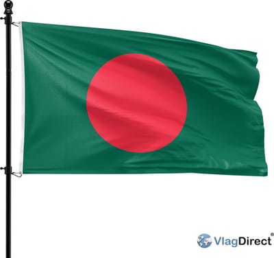 VlagDirect - Bengaalse vlag - Bangladesh vlag - 90 x 150 cm.