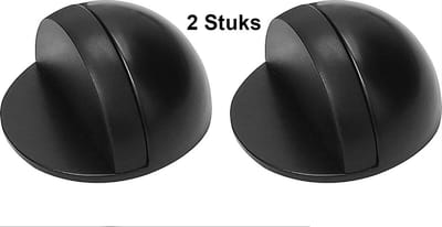 Scoby - Deurstopper - Zelfklevend - Deurbuffer - Door Stopper - 4,5x2,5CM - 2 Stuks - Zwart - Inclusief Bevestigingsmateriaal
