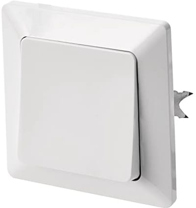 Wisselschakelaar Wit Glans 250 V~/10 AX - Lichtschakelaar met Wip en Frame - IP20 Geschikt voor Binnen