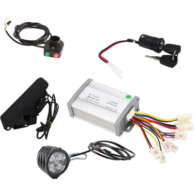 36V 1000W Geborstelde Controller en Voetgas Pedaal Montage Elektrische Fiets Driewieler Scooter Snelheidsregeling black