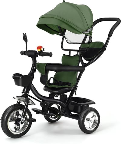Driewieler voor kinderen - Loopfiets kinderwagen - Veilig op pad - Schaalbaar en omkeerbaar