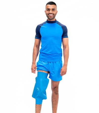 Waterdichte Kniehoes - Zwemhoes Been - Douchen en Baden - Herbruikbare Bescherming - Lengte 44 cm - Transparant