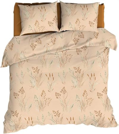 Romanette Les Alpes Dekbedovertrek - Tweepersoons - 200x200/220 cm - Peach/Terra