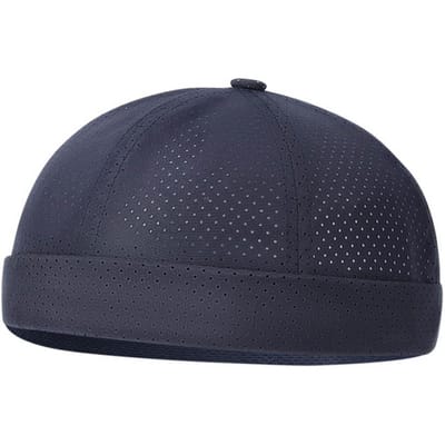 Ademende Skullcap Unisex Elastische Panelen Docker Hoed Streetwear Koepelhoed Hip Hop Hoeden Verstelbare Lente Mesh Randloze Petten gray