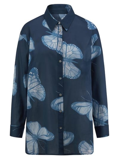 Lange blouse Van Emilia Lay blauw