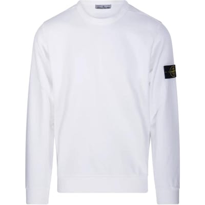 Stone Island Fleece Garment Dyed Crewneck White Men Streetwear 811562420-V0001 XL white