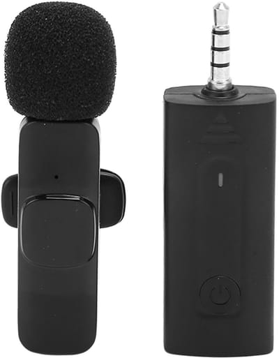 Zeynomax - Draadloze Lavaliermicrofoon - Professionele Ruisonderdrukking - Compact en Lichtgewicht - Plug and Play - Geschikt voor Korte Video's - I..
