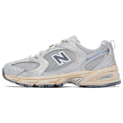 New Balance 530 Silver Moonbeam Distressed Unisex Sneakers Wit Zilver-Metallic MR530VS 39.5 white