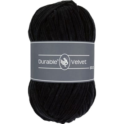 Durable Velvet - 325 black - Chenille Garen