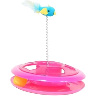 Duvoplus - Speelgoed Voor Dieren - Kat - Happy Hoop 26cm Roze - 1st