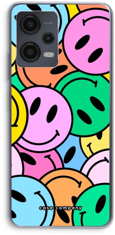 Case Company® - Hoesje geschikt voor Xiaomi Redmi Note 12 hoesje - Smiley N°1 - Soft Cover Telefoonhoesje - Bescherming aan alle Kanten en Schermrand