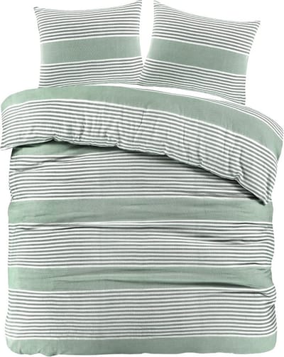 Day Dream Davos - Flanel - Dekbedovertrek - Lits-jumeaux - 240x200/220 cm - Lichtgroen
