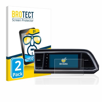 BROTECT - Screenprotector voor Seat Ateca Style Go 2020 Infotainment System 9.2" - Folie Beschermfolie transparant 2 Stuks