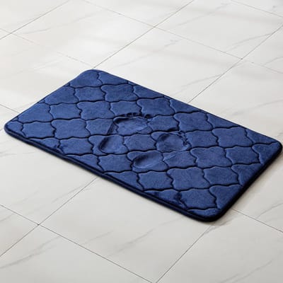 Traagschuim badmatten antislip Marokko badkamer badtapijt douchemat zachtheid zeer absorberend wasbaar tapijt badmatten voor badkamer keuken entree 40x60 cm marineblauw