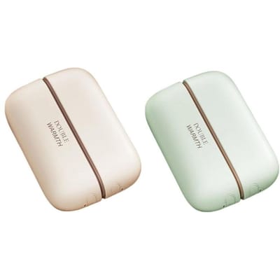 2-in-1 Magnetische Elektrische Handwarmer 6000mAh USB Oplaadbaar Afneembaar Herbruikbaar Draagbare Handverwarmer Voor Winter Binnen Buiten groen/wit