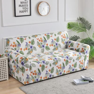 1 stuks elastische bedrukte bankhoes, allesomvattend, antislip, seizoensbestendig, kat-/stofwerend, wasbaar/duurzaam, voor huisbankdecoratie&bescherming 1-Seater gray