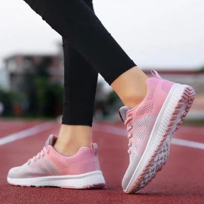 Dames Sneakers Vrouwen Casual Schoenen Ademend Wandelen Air Mesh Veterschoenen Platform Schoenen voor Vrouwen Sneakers Dames Tennisschoenen 37 black