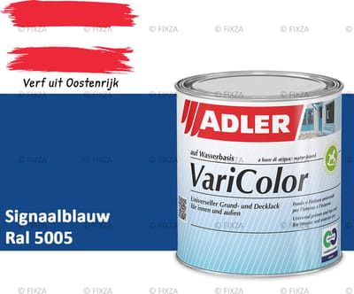 ADLER Varicolor Lakverf RAL 5005 – Signaalblauw 750 ml – 2-in-1 Houtverf, Metaalverf en Kunststof Lak voor Binnen & Buiten