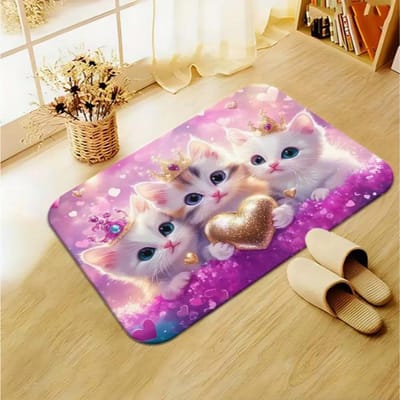 1 Leuke Katten Deurmat Binnen en Buiten Entree Mat Stofvanger voor Hal Tuin Keuken Kat Thema Huisdecoratie 50X80cm