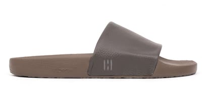 Hinson lux grip slide sandalen heren taupe grijs leer