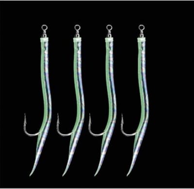 Gummimack groen hologram haakmaat 10/0  17cm