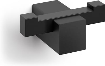 Zack Carvo dubbele handdoekhaak 6,5x2,6x4,5cm zwart