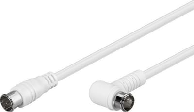 Goobay Satelliet Aansluitkabel [1X F-Quickstekker - 1X F-Quickstekker] 2.50 M 85 Db Wit