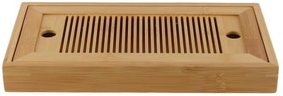 Dailygoods- Theebord Elegant Bamboo - Dubbele Laag - Gongfu Theeceremonie - Duurzaam - Decoratief - 27x14,2x3cm - Theeserv Tray
