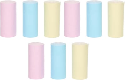 Mini Printpapier Rollen - Zelfklevend Papier - Labels Printen - 9 Kleurrijke Rollen - 57 x 25 mm - Diverse Kleuren