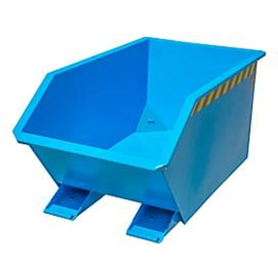 Bauer GU-E 300 kantelcontainer, met zeefplaat & aftapkraan, olie-/waterdicht, geschikt voor vorkheftrucks, B 680 x D 1440 x H 580 mm, lichtblauw RAL 5012