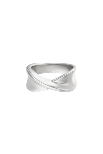 Ring - Twist It - Zilver - Staal - maat16 - Yehwang