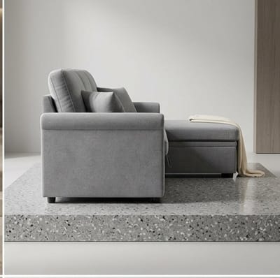 Oslo Comfort Pro Hoekbank met Slaapfunctie en Opbergruimte – 3-Zits Slaapbank met Chaise Longue, USB-C, Bekerhouders en Ladebed – Carbon Gray,A-Furniture