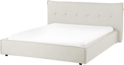 LESTRE - Tweepersoonsbed - Gebroken wit - 160 x 200 cm - Linnen