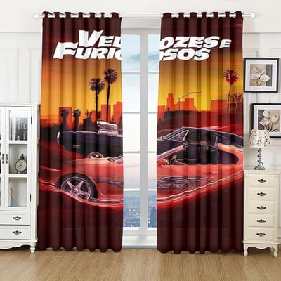 Goedkoop 3D Modern Cool Auto Obsidiaan Sportauto Zonnescherm Gordijnen 2 Panelen Jongenskamer Slaapkamer Woonkamer Raam Huisdecoratie Gordijnen 70W185H(CM)X2&HOOK