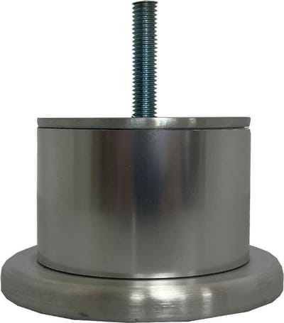 FLE - Stalen meubelpoot chroom rond ø 9 cm en hoogte 5 cm (M8)