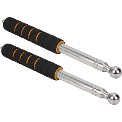 Lot de 2 marteaux télescopiques à tambour vide, outil d'inspection portable pour salle de test de carrelage, 130 cm black