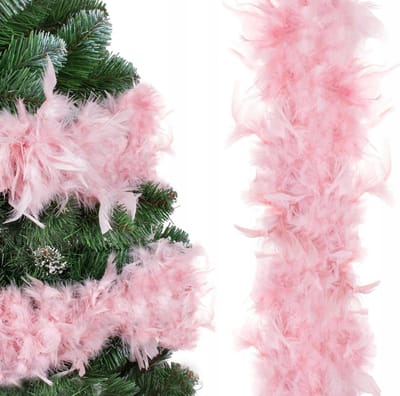 Inspiruj - Kerstslinger - Boa - Lichtroze - 190 cm