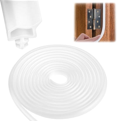 Allecto- Deurafdichting Geluidsisolatie - Witte Deurrubber - Geluidsdempend - Houten Deuren - Geschikt voor alle deuren - Wit ® 15M Deurafdichting Geluidsisolatie, Witte Deurrubber voor Houten Lijsten.